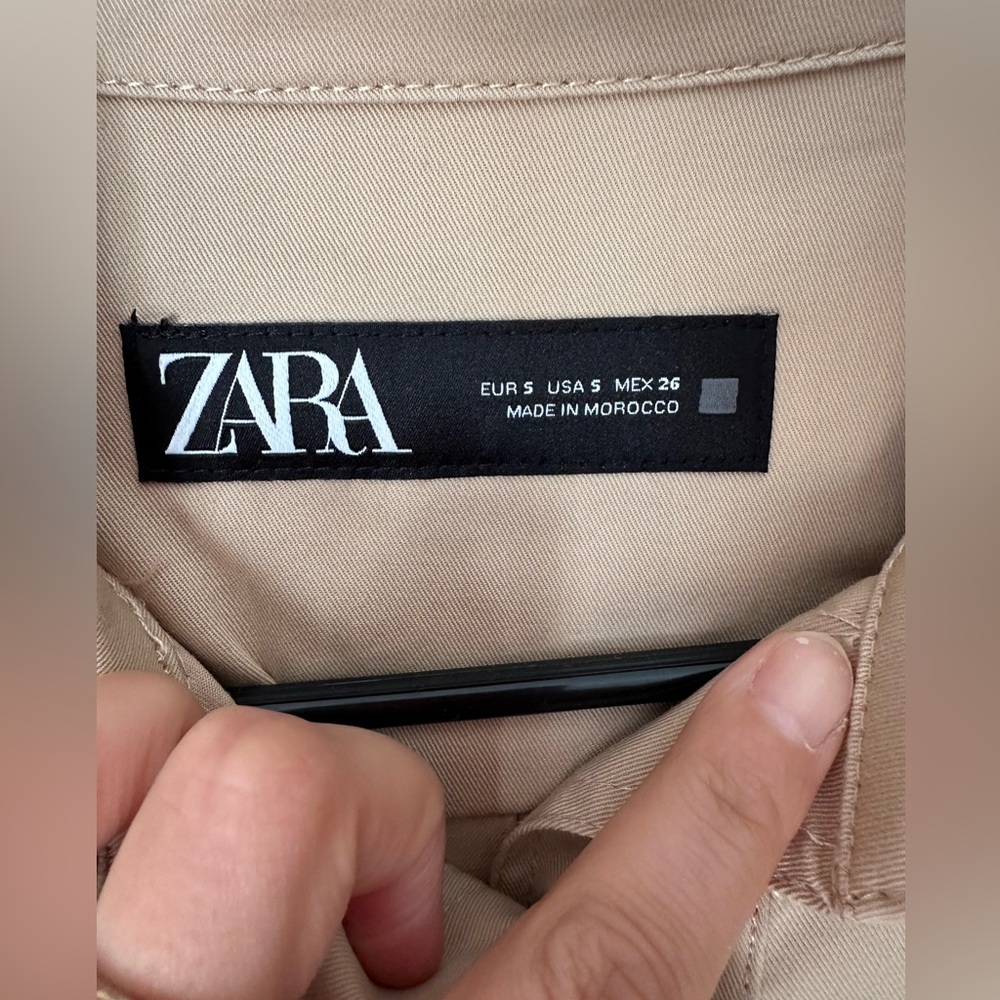 NWT Zara Women's Tan Belted Jacket - Picture 11 of 13